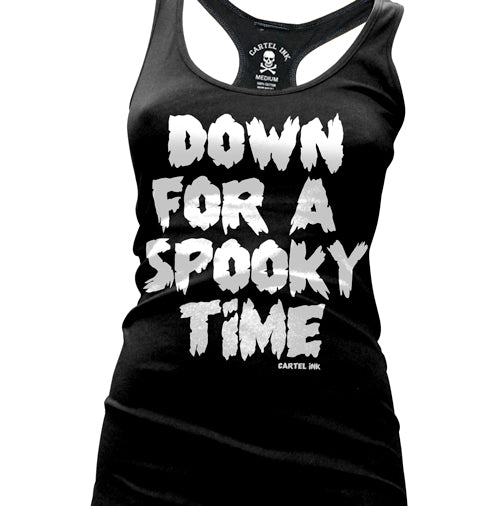 Down for a Spooky Time Women's Racer Back Tank Top