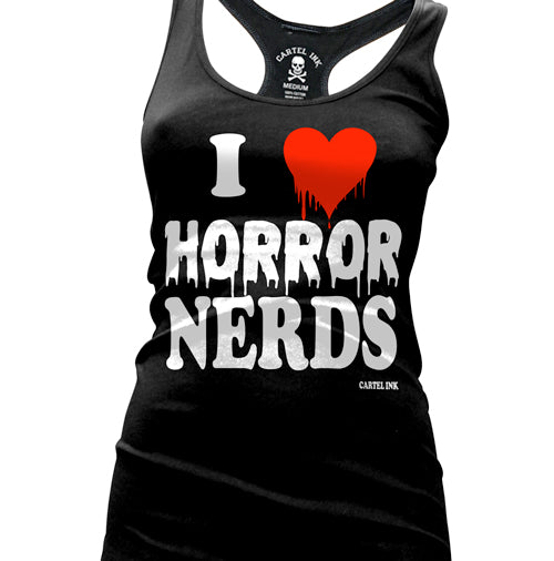 I Love Horror Nerds Women's Racer Back Tank Top