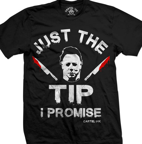 Silver Lake T-Shirts 'Just The Tip' Horror Movie Halloween Tee - Black, Medium