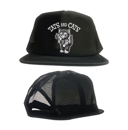 Tats and Cats trucker hat.