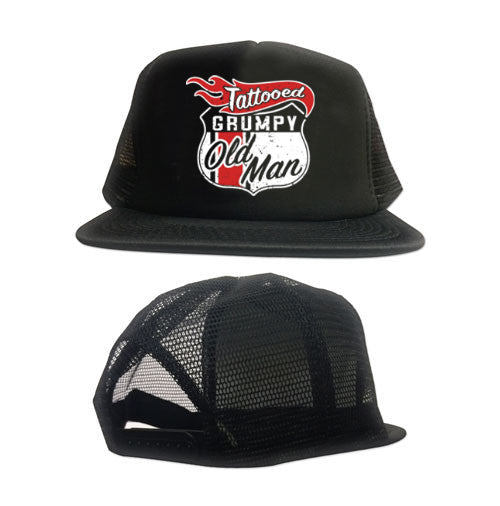 Tattooed Grumpy Old Man Trucker Hat