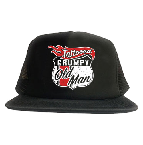 Tattooed Grumpy Old Man Trucker Hat