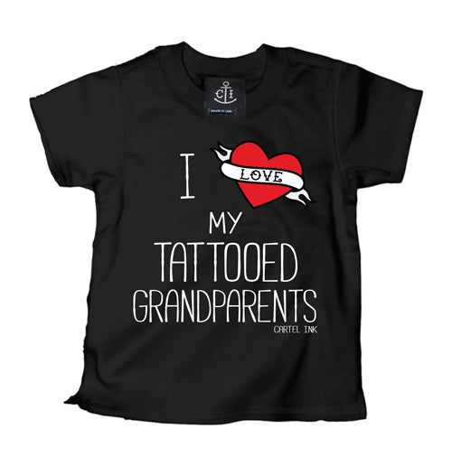 I Love My Tattooed Grandparents Kid's T-Shirt