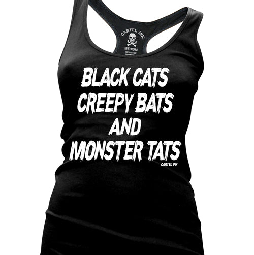 Black Cats Creepy Bats and Monster Tats