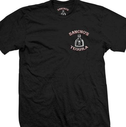 T-shirt Homme Noir Fruit Of The Loom Taille L - Bartenders Sauza Tequila - État Correct