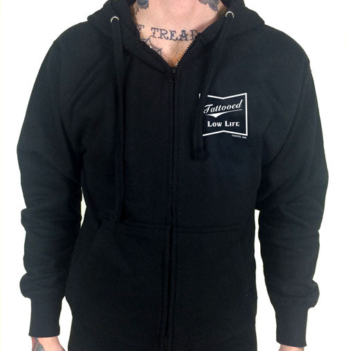 Tattooed Low Life ZIPPERED Men's Hoodie – Cartel Ink