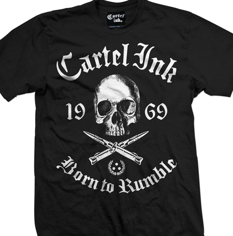 Pinstripe Skull Men's T-Shirt