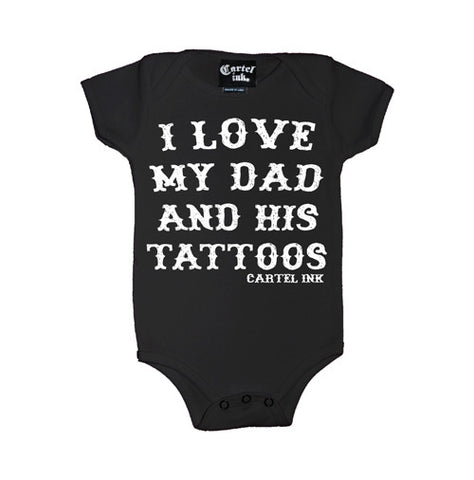 Mom and Dad Heart Tattoo Infant's Onesie