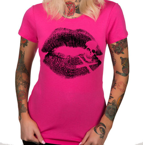 Kiss Me I'm Tattooed Women's T-Shirt