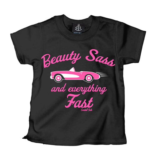 Beauty Sass and Everything Fast Kid's T-Shirt