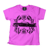 Caddy Pinstripe Kid's T-Shirt-PINK