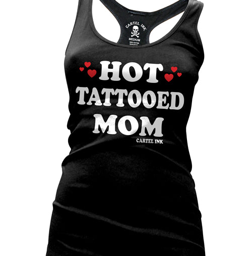 Hot Tattooed Mom Women's Racer Back Tank Top