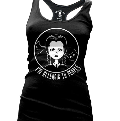 Allergic to People Women's Racer Back Tank Top