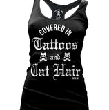 Covered in Tattoos and Cat Hair Women's Racer Back Tank Top