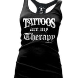 Tattoos are my Therapy Women's Racer Back Tank Top