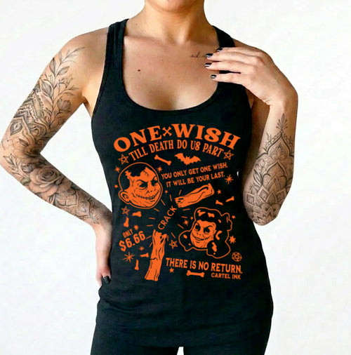 One Wish Women's Racer Back Tank Top