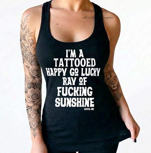 Ray of Sunshine Women's Racer Back Tank Top