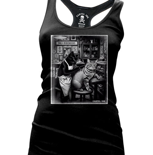 Cattoos Women's Racer Back Tank Top