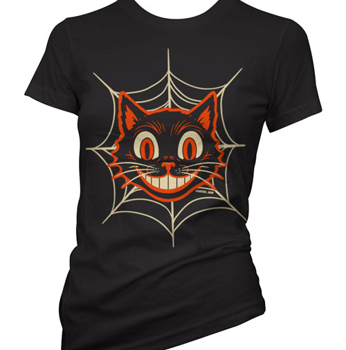Retro Halloween Cat Women's T-Shirt