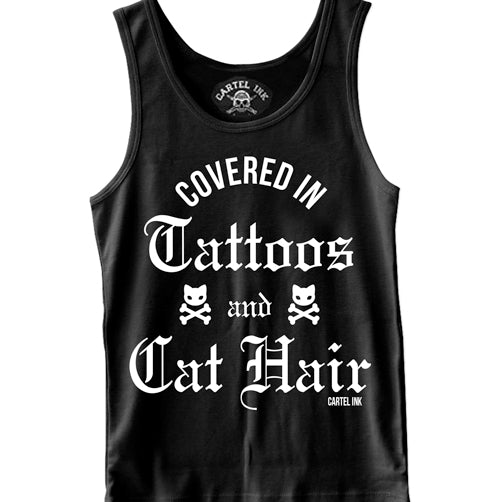Covered in Tattoos and Cat Hair Men's Tank Top