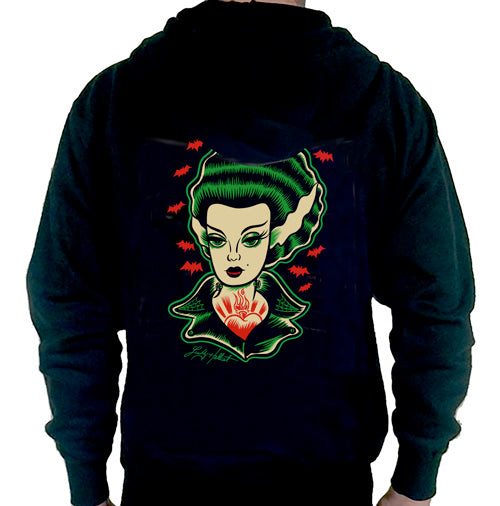 Lucky Hellcat Monsterbilly Queen Unisex Hoodie by Cartel Ink.