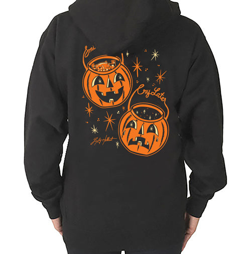 Lucky Hellcat Smile Now Cry Later ZIPPERED Unisex Hoodie