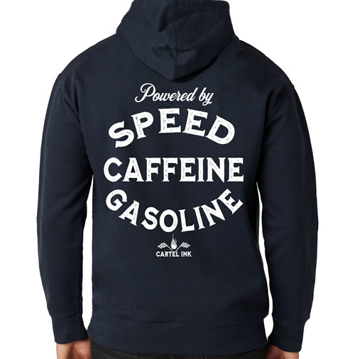Speed Caffeine Gasoline Navy Pullover Unisex Hoodie
