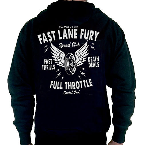 Fast Lane Fury ZIPPERED Unisex Hoodie