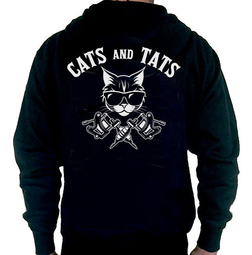 Cats and Tats Pullover Unisex Hoodie