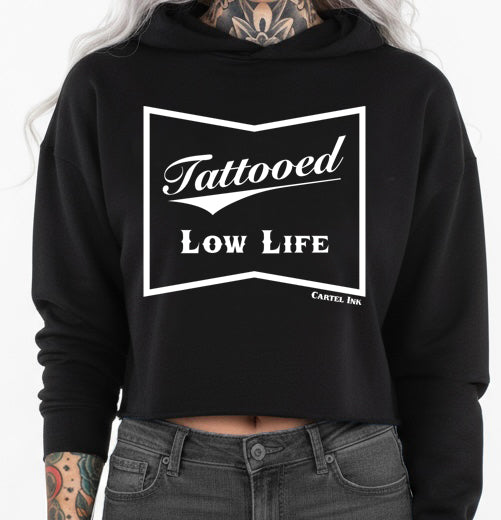 Tattooed Low Life Women's Cropped Hoodie