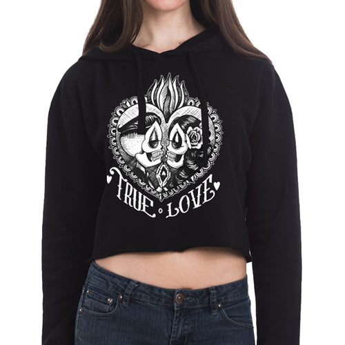 True Love Women's Cropped Hoodie