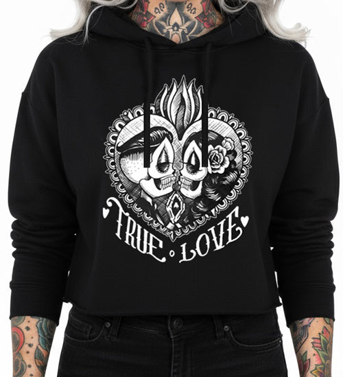 True Love Women's Cropped Hoodie