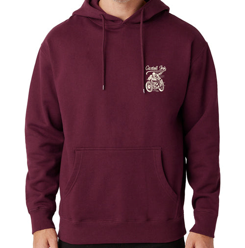 Open Roads Maroon Pullover Unisex Hoodie