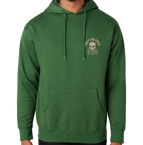 Built For Speed Forest Green Pullover Unisex Hoodie