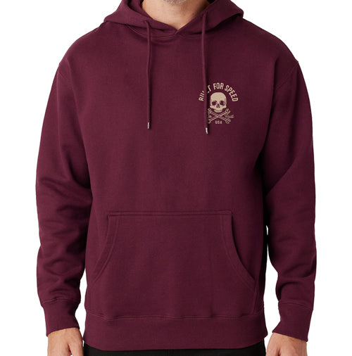 Built For Speed Maroon Pullover Unisex Hoodie