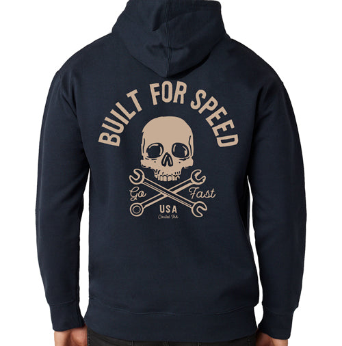 Built For Speed Navy Pullover Unisex Hoodie