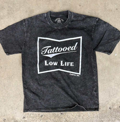 Tattooed Low Life Mineral Washed T-Shirt