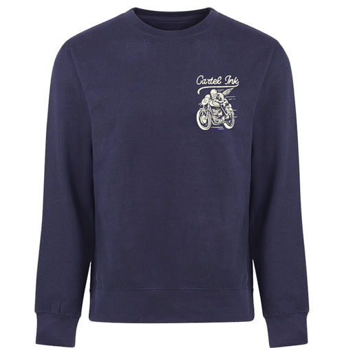Open Roads Crewneck Navy Sweat Shirt