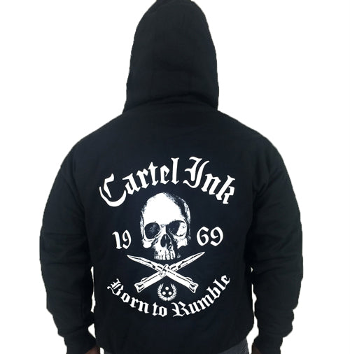 Born To Rumble Men's ZIPPERED Hoodie