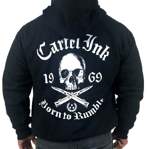 Born To Rumble Men's ZIPPERED Hoodie