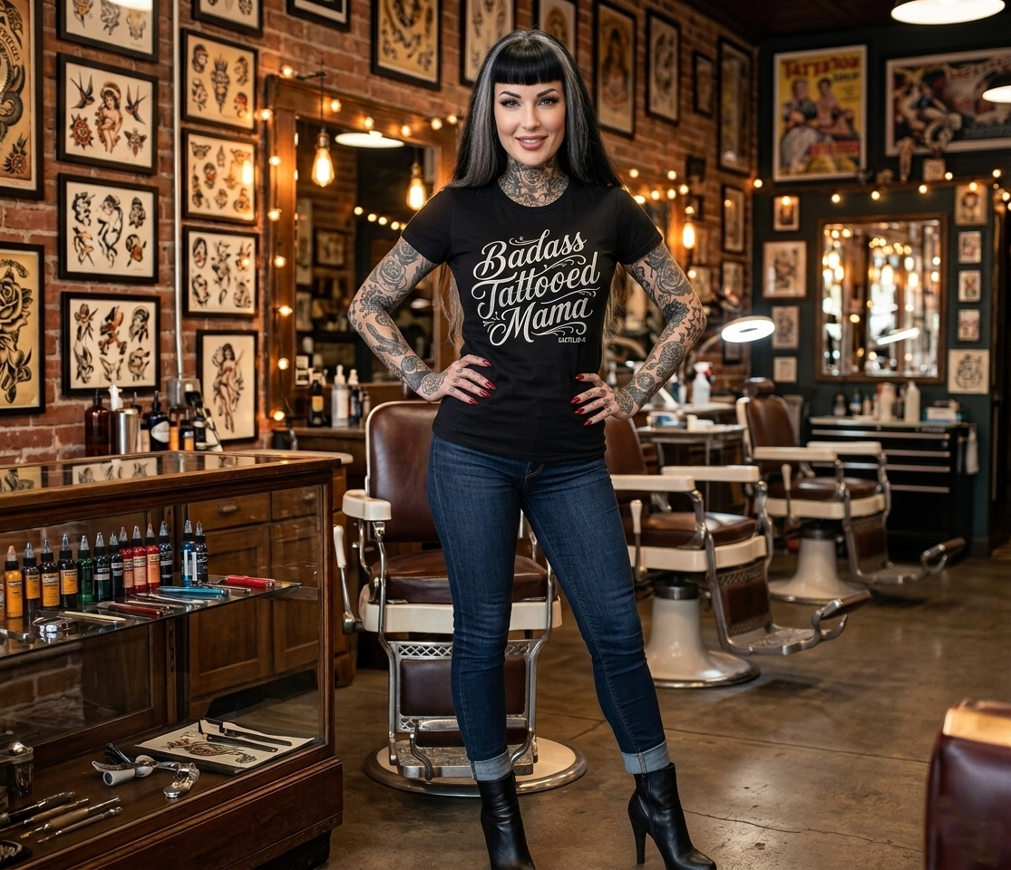 Badass Tattooed Mama Women's T-Shirt