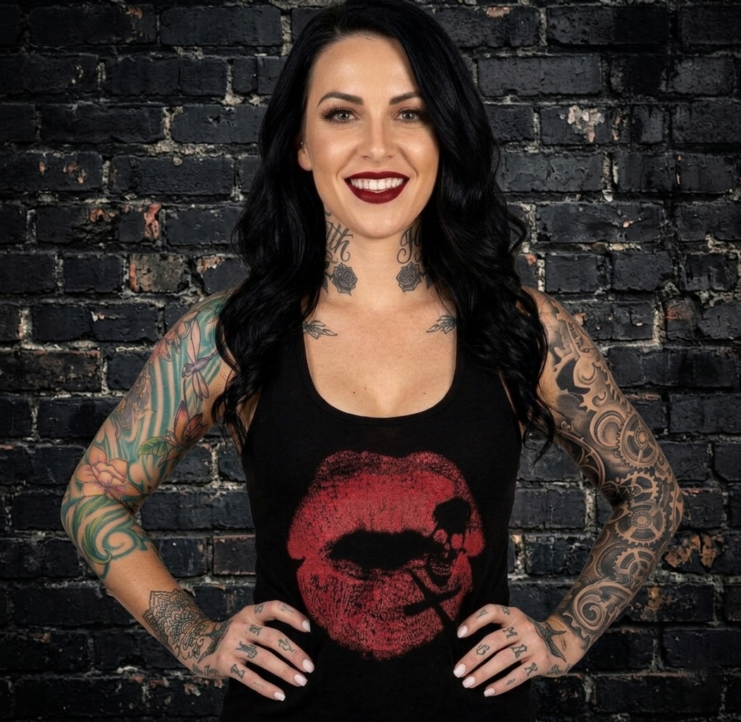 Kiss of Death Women's Racer Back Tank Top