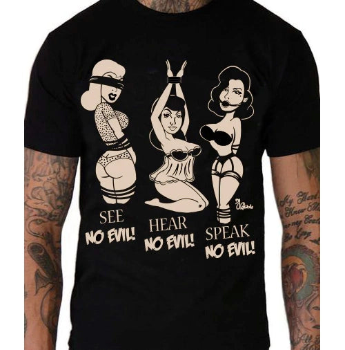 See No Evil Hear No Evil Speak No Evil Mens T-Shirt