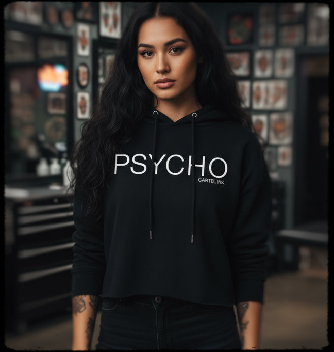 Psycho Women's Cropped Hoodie