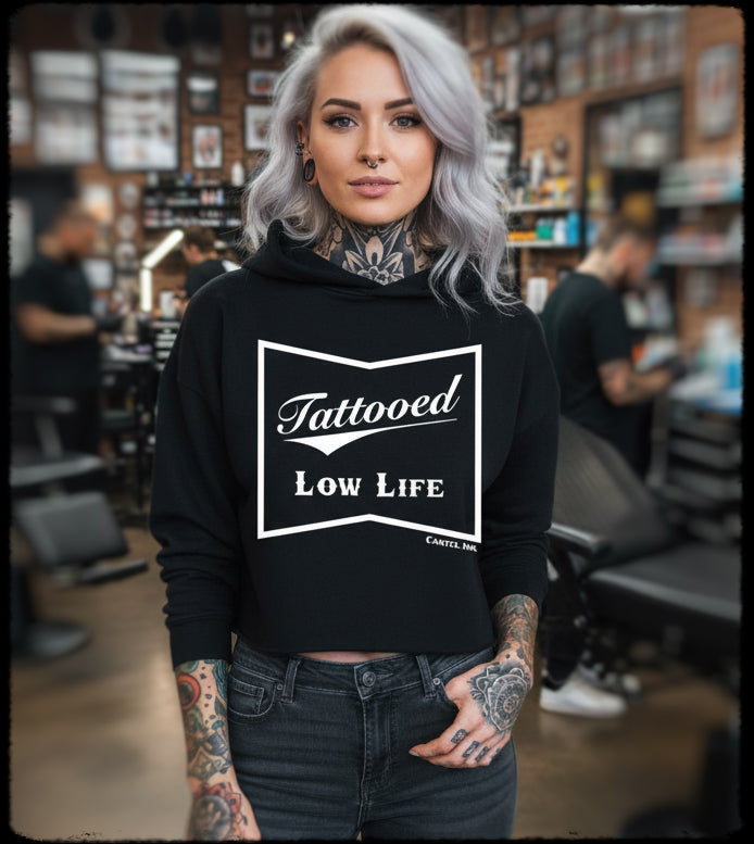 Tattooed Low Life Women's Cropped Hoodie