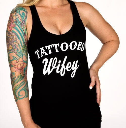 The perfect tattoo tank for the tattooed wifey. 