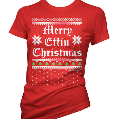 Merry Effin Christmas Ugly Sweater Women's T-Shirt