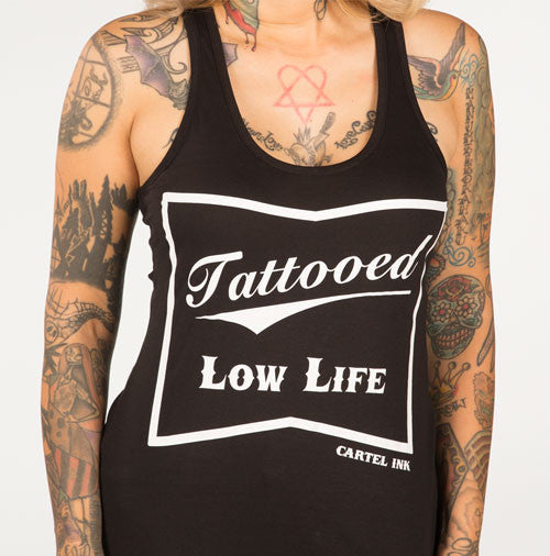 tattooed low life racer back