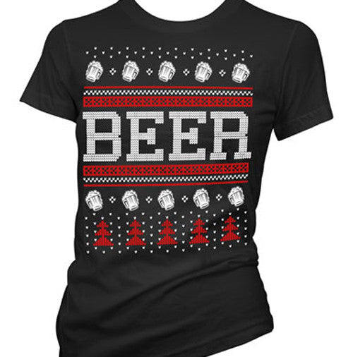 Beer Ugly Christmas Sweater Women's T-Shirt
