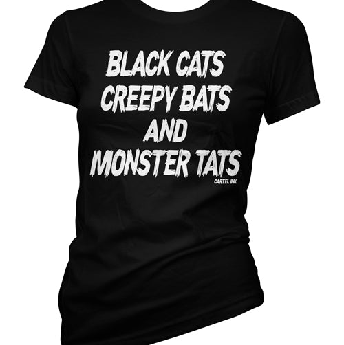 Black Cats Creepy Bats and Monster Tats